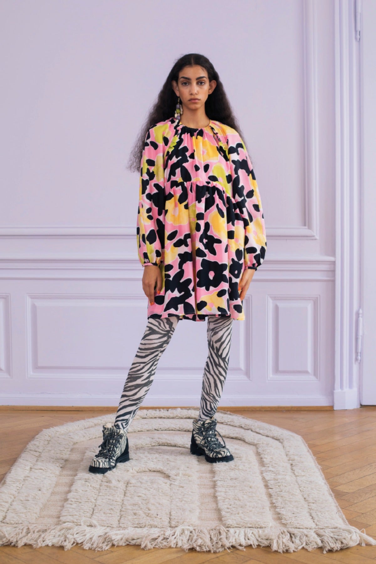 Stine Goya Kelly Dress in Watercolour Flora