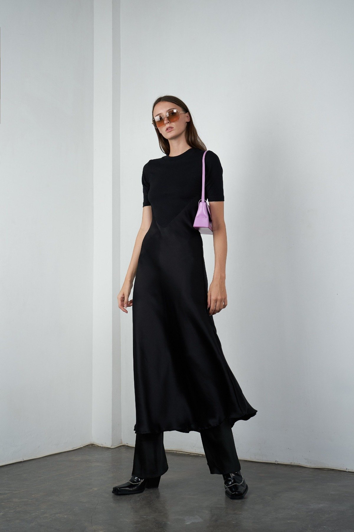 Arthur Silk Fusion Midi Dress