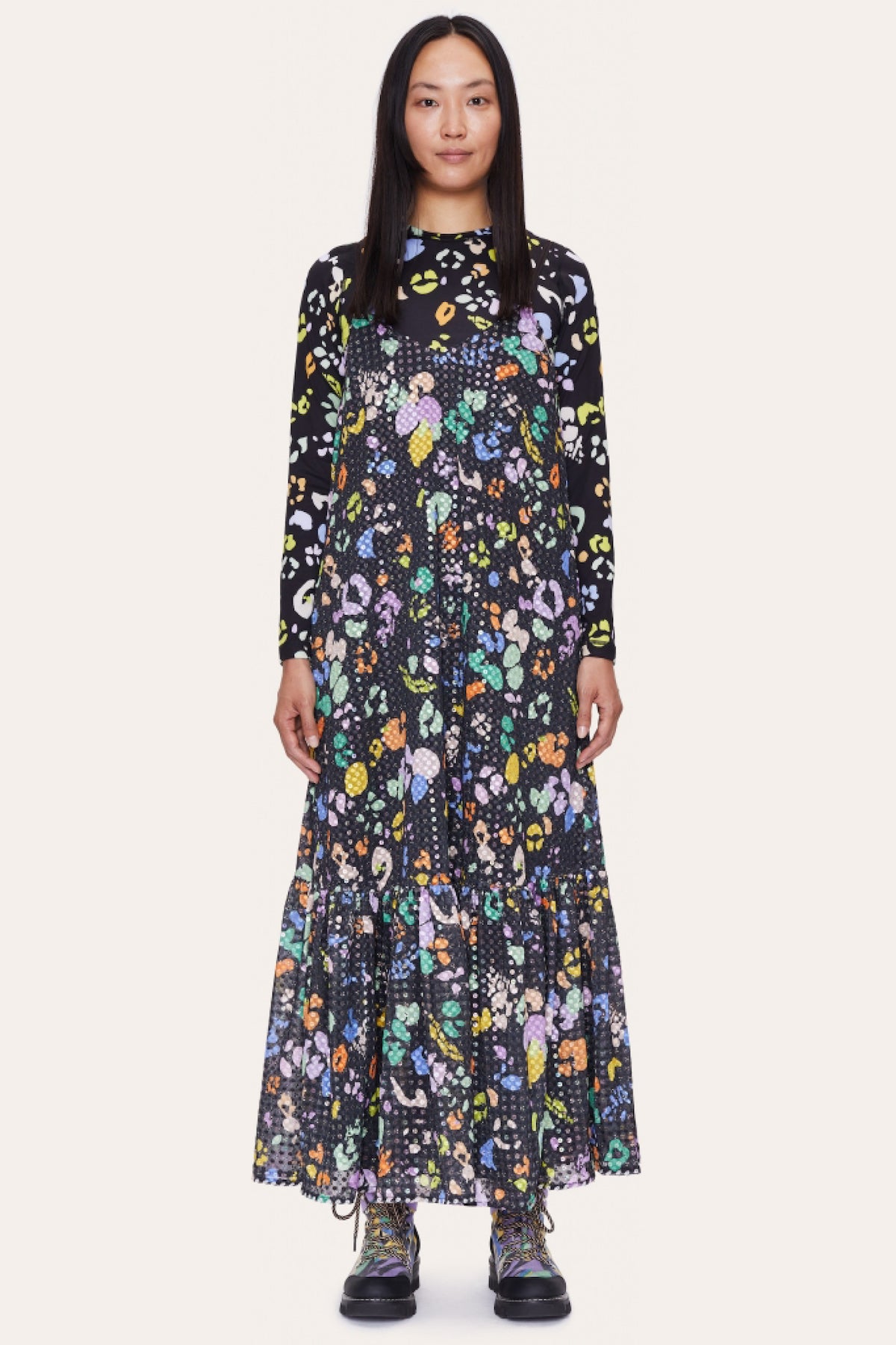 Francisca Dress in Black Leopard by Stine Goya