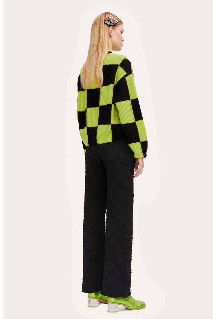 Stine Goya Harry Cardigan in Black Checks