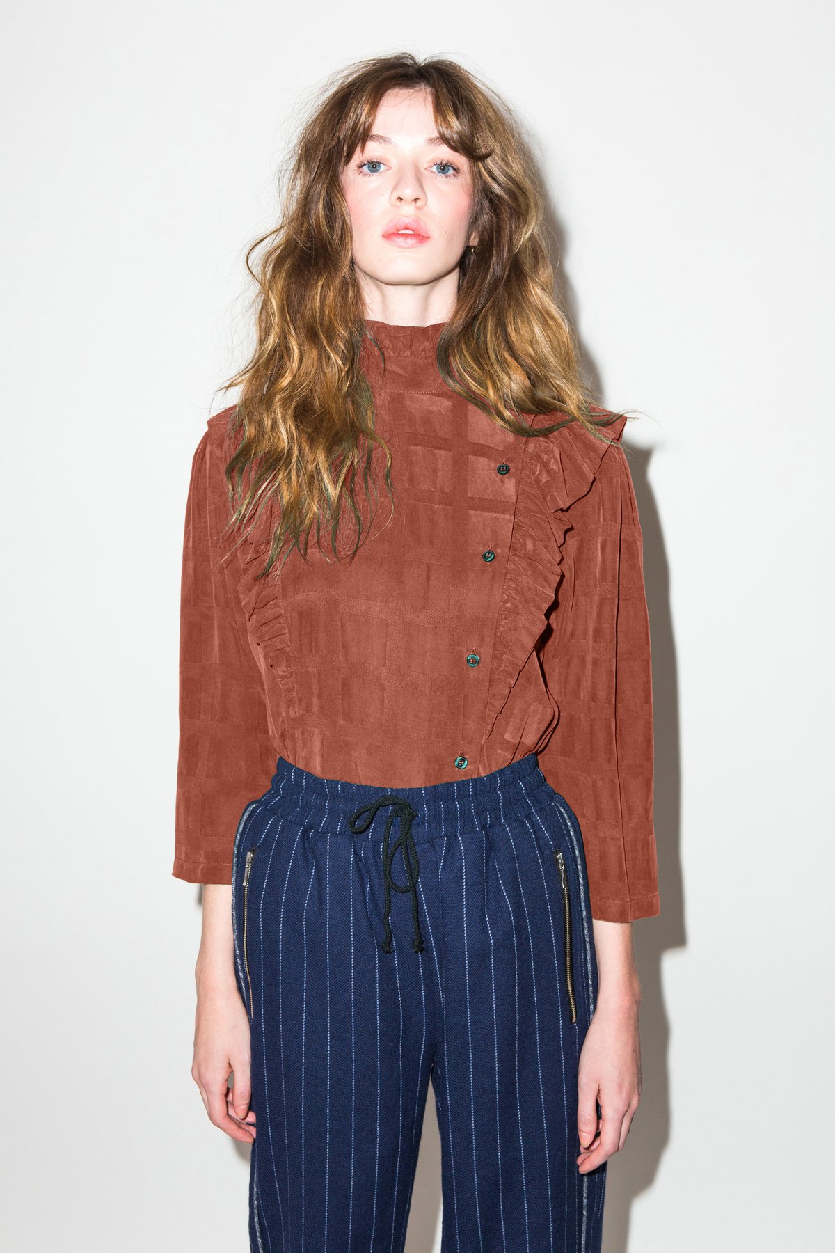 EXCLUSIVE Roma Blouse in Tobacco