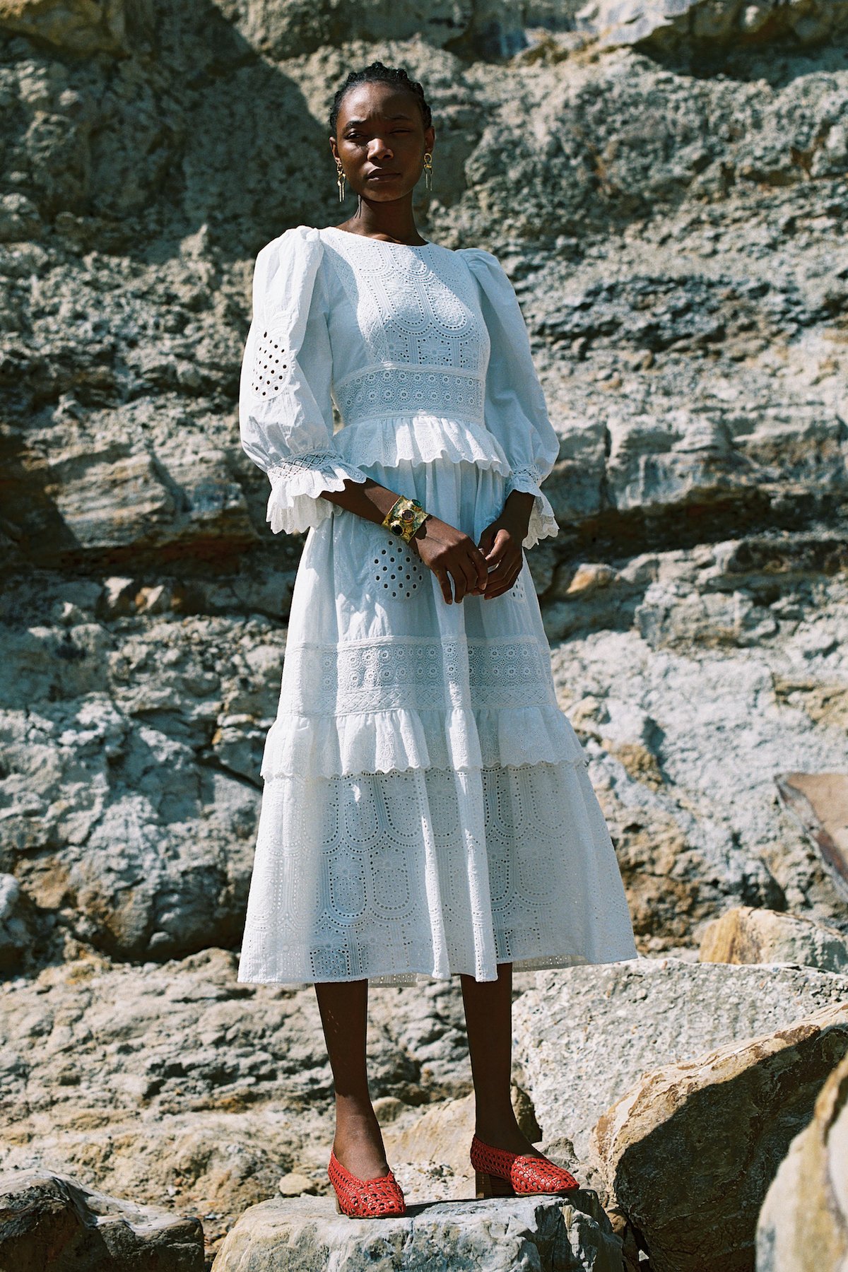 Meadows Pineapple Dress in White