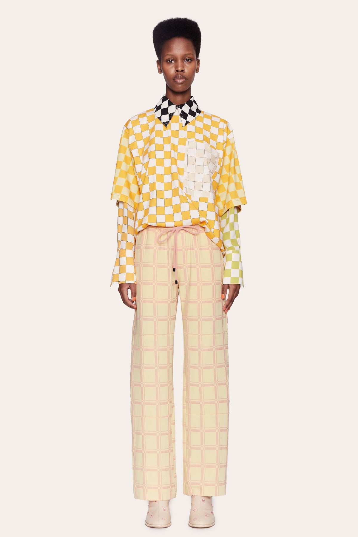 Stine Goya Katalina Tee in Checks